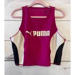 PUMA Athletic Top Size XL Pink Gold White
